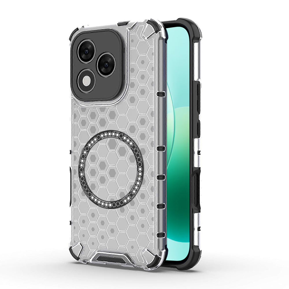 Калъф MagSafe за Honor 400 Lite, Techsuit, HoneyComb Shield, Бял