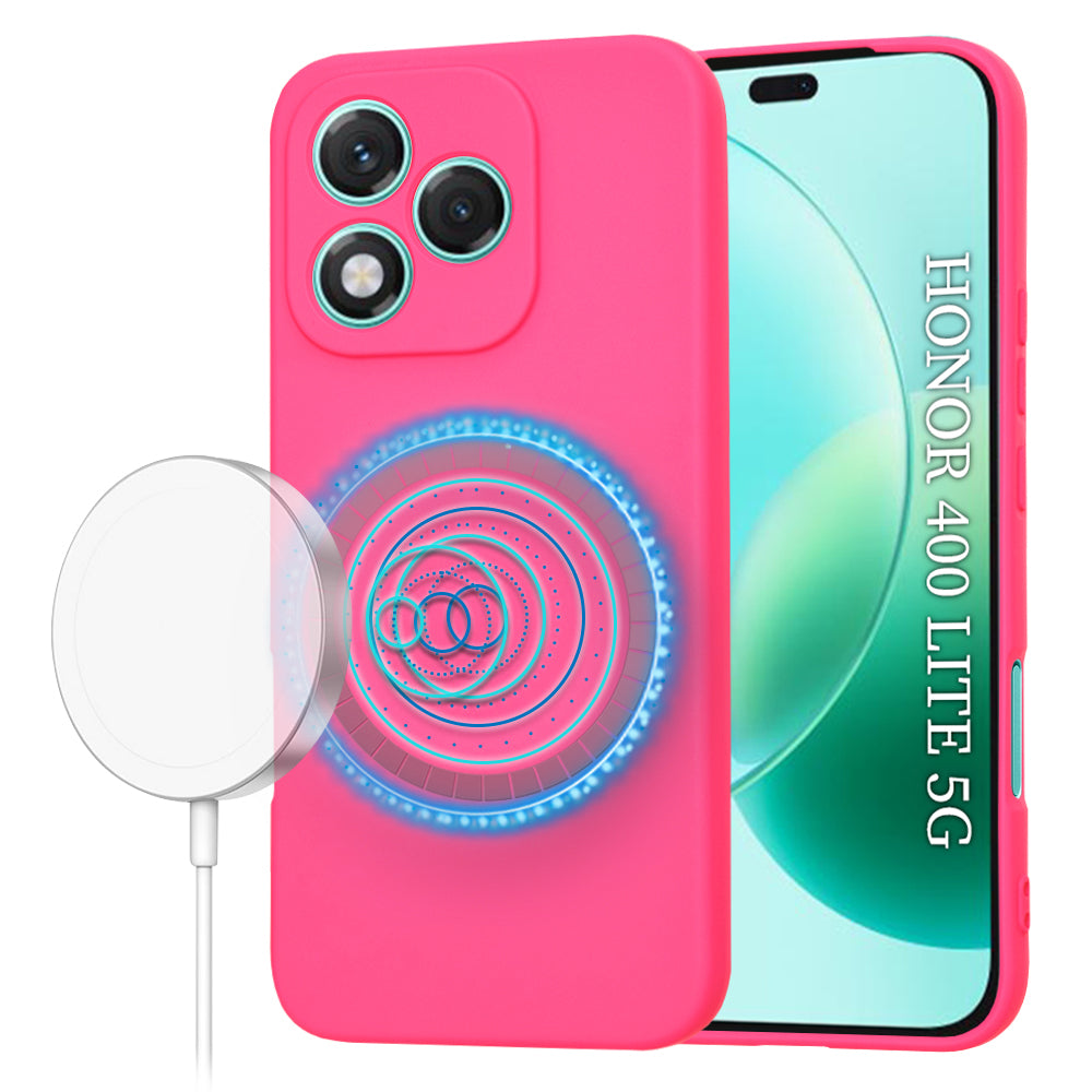 Калъф MagSafe за Honor 400 Lite, Techsuit, SoftFlex, Тъмнорозов
