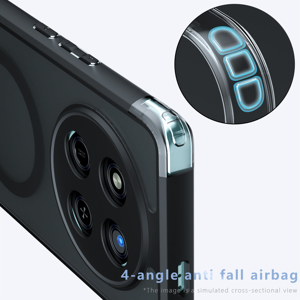 Калъф MagSafe за Honor 400 Pro, Techsuit, PureFrost, Черен сатен