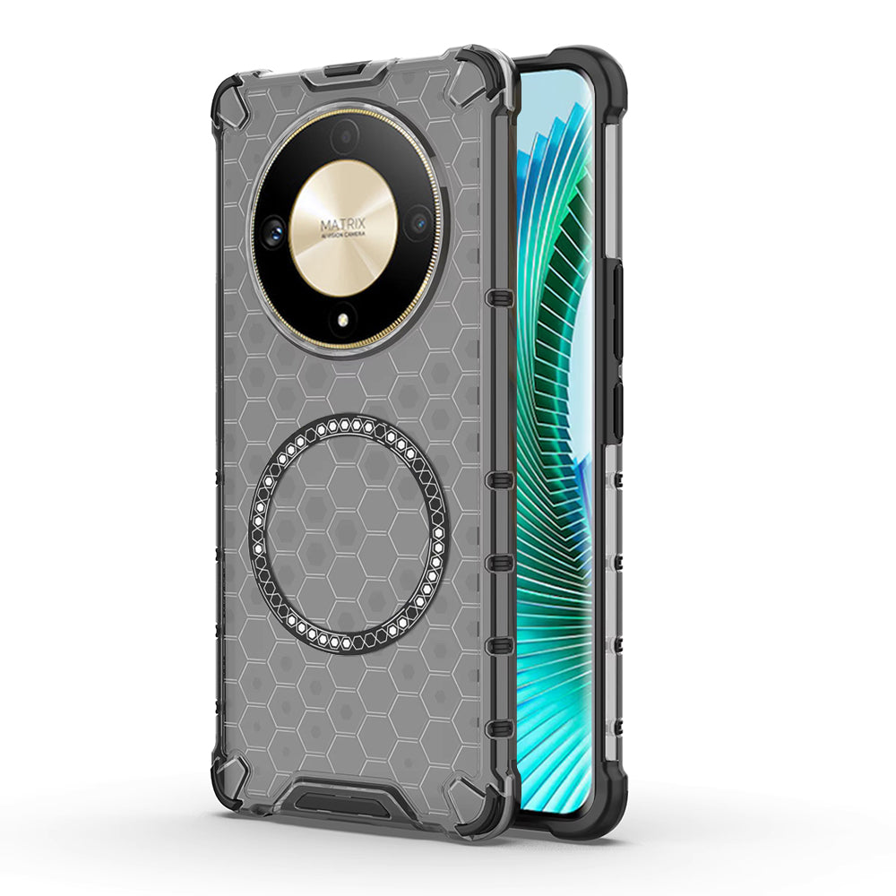 Калъф MagSafe за Honor Magic6 Lite, Techsuit, HoneyComb Shield, Черен