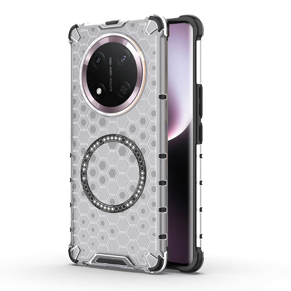 Калъф MagSafe за Honor X9c / Magic7 Lite, Techsuit, HoneyComb Shield, Бял