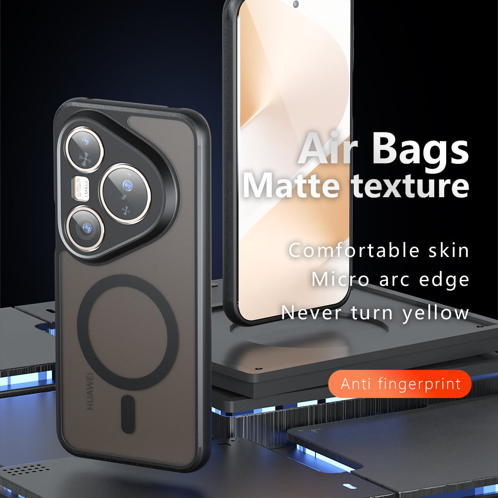 MagSafe калъф за Huawei Pura 80 Pro / Pura 80 Ultra, Techsuit, PureFrost, Черен сатен
