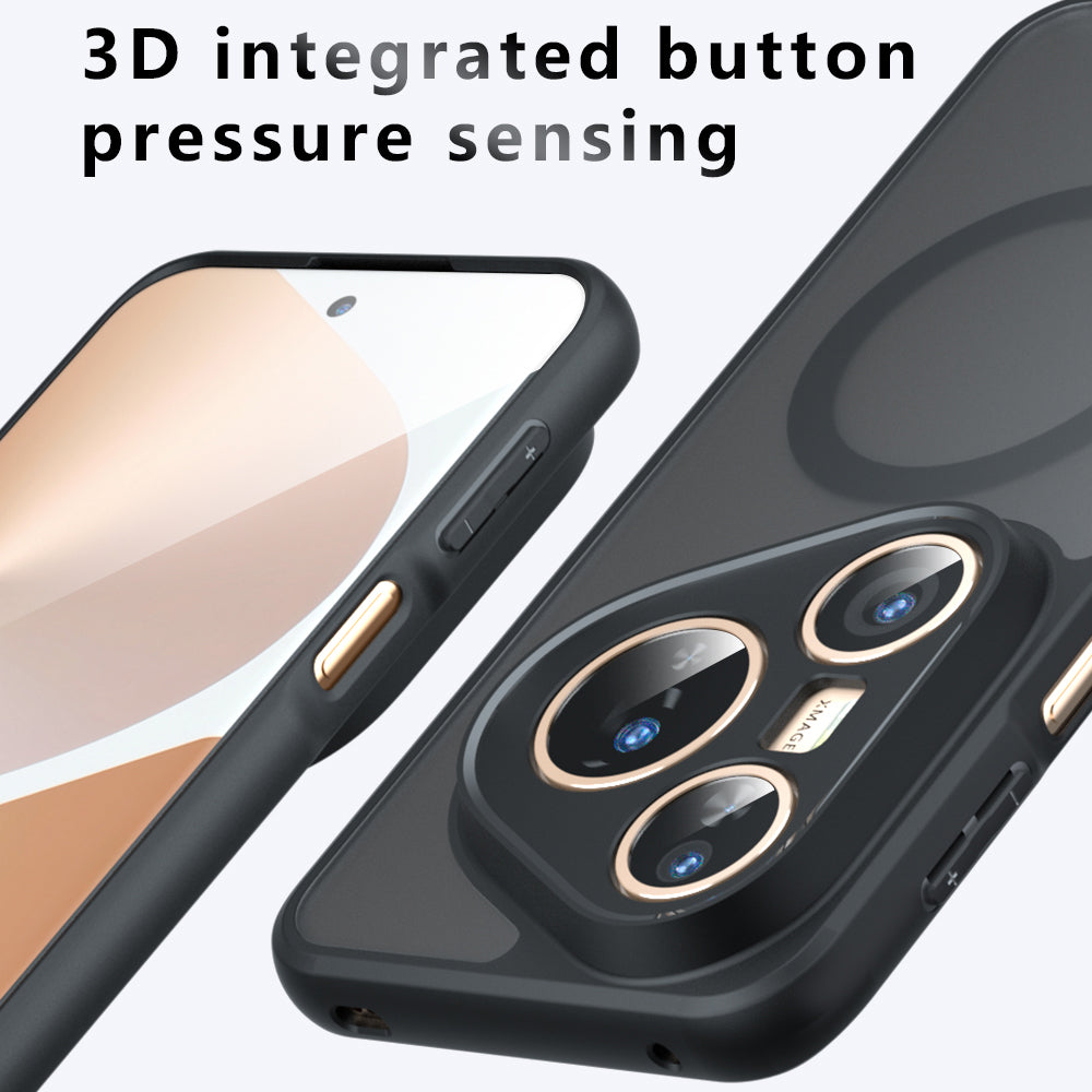 MagSafe калъф за Huawei Pura 80 Pro / Pura 80 Ultra, Techsuit, PureFrost, Черен сатен