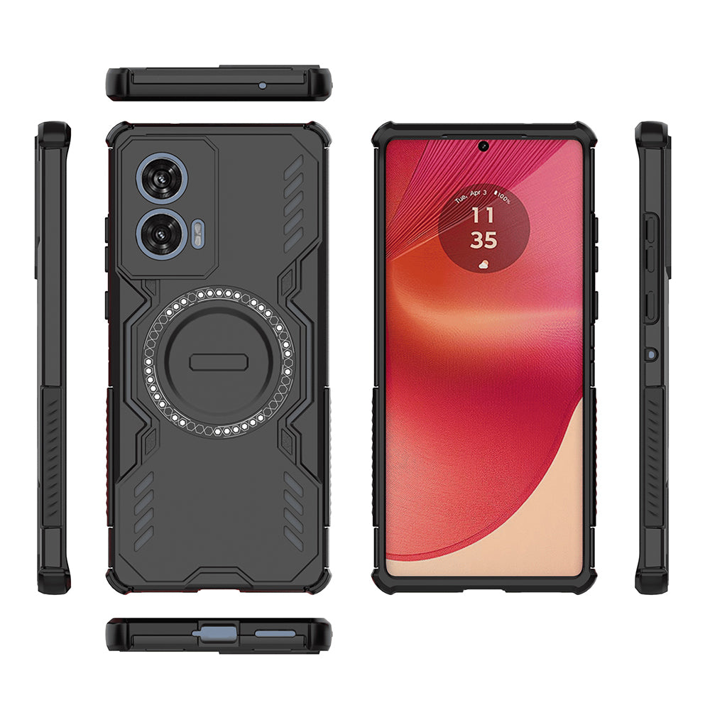 MagSafe калъф за Motorola Edge 50 Fusion, Techsuit, ArmorMag, Черен
