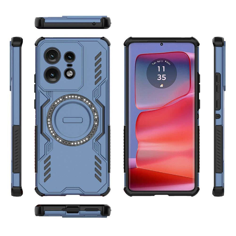 Калъф MagSafe за Motorola Edge 50 Pro, Techsuit, ArmorMag, Син