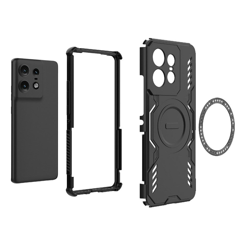 MagSafe калъф за Motorola Edge 50 Pro, Techsuit, ArmorMag, Черен