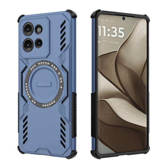 Калъф MagSafe за Motorola Edge 50, Techsuit, ArmorMag, Син