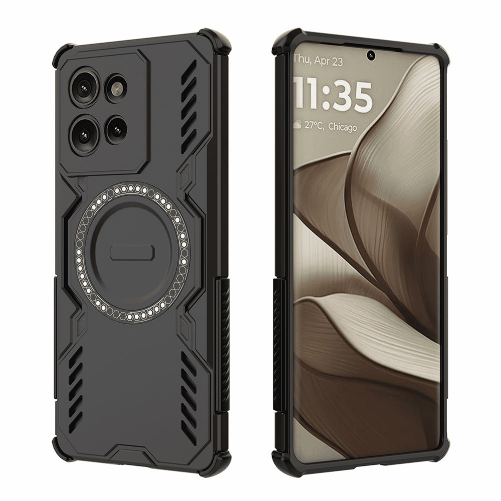MagSafe калъф за Motorola Edge 50, Techsuit, ArmorMag, Черен