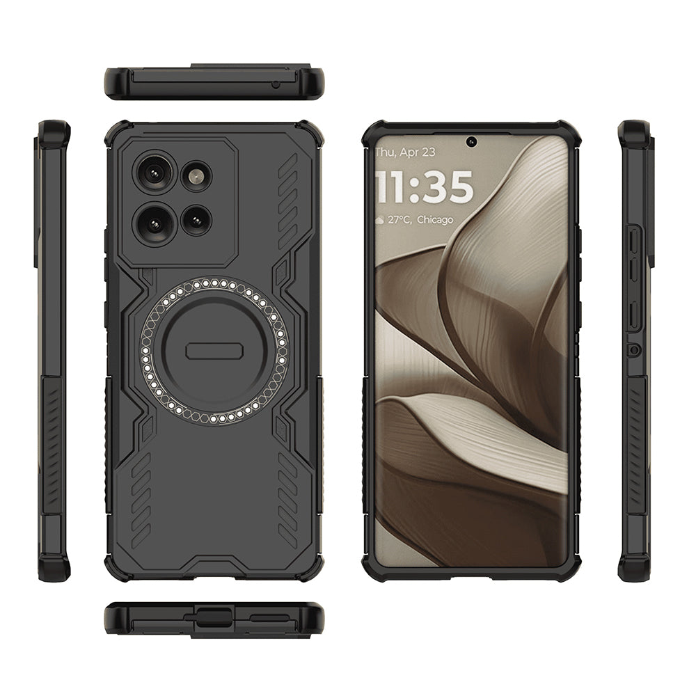 MagSafe калъф за Motorola Edge 50, Techsuit, ArmorMag, Черен