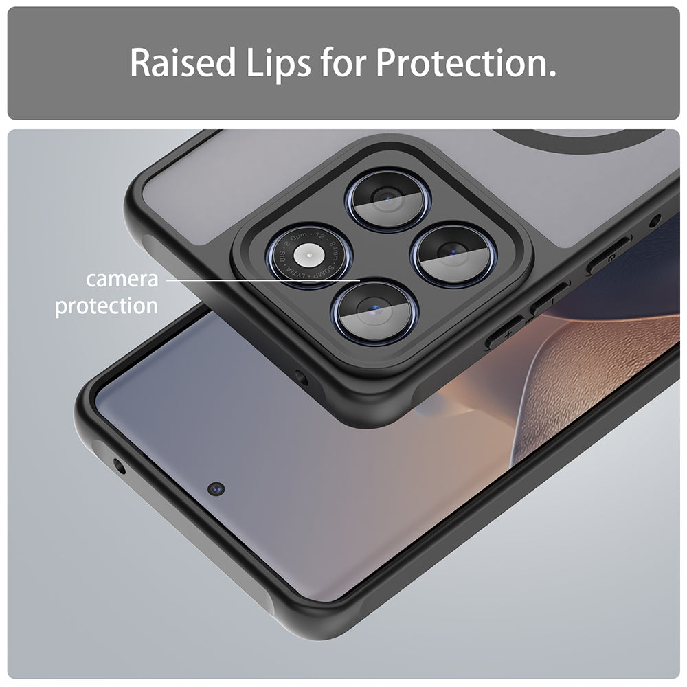 Калъф MagSafe за Motorola Edge 60 Fusion / Edge 60, Techsuit, HaloFrost II, Черен