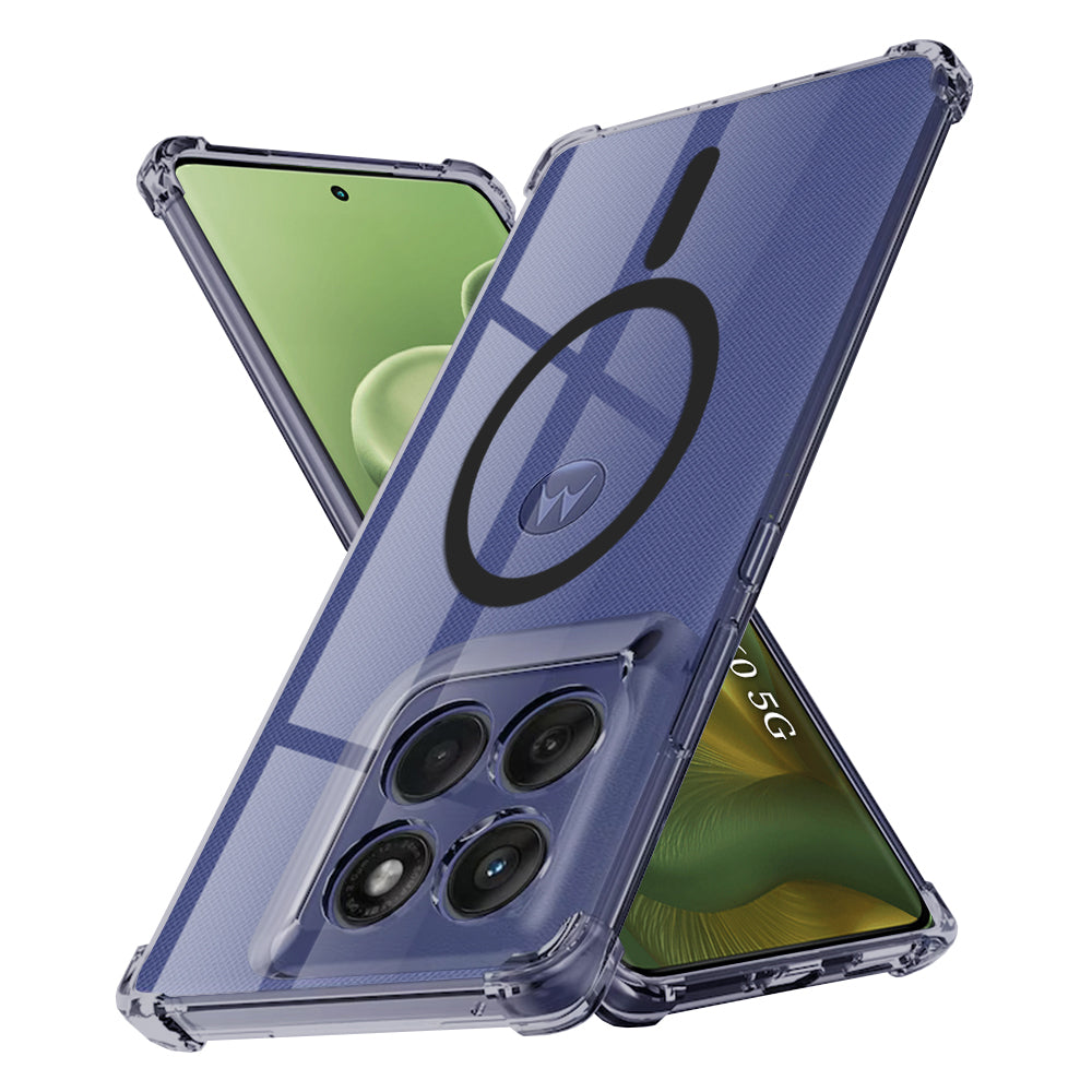 Калъф MagSafe за Motorola Edge 60 Fusion / Edge 60, Techsuit, Прозрачен противоударен, Опушен