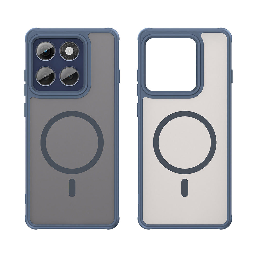 Калъф MagSafe за Motorola Edge 60 Pro, Techsuit, HaloFrost II (Голяма дупка за обектива), Тъмносин