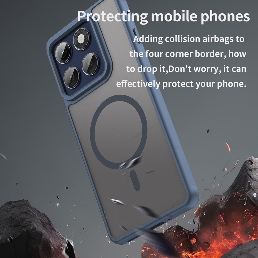 Калъф MagSafe за Motorola Edge 60 Pro, Techsuit, HaloFrost II (Голяма дупка за обектива), Тъмносин