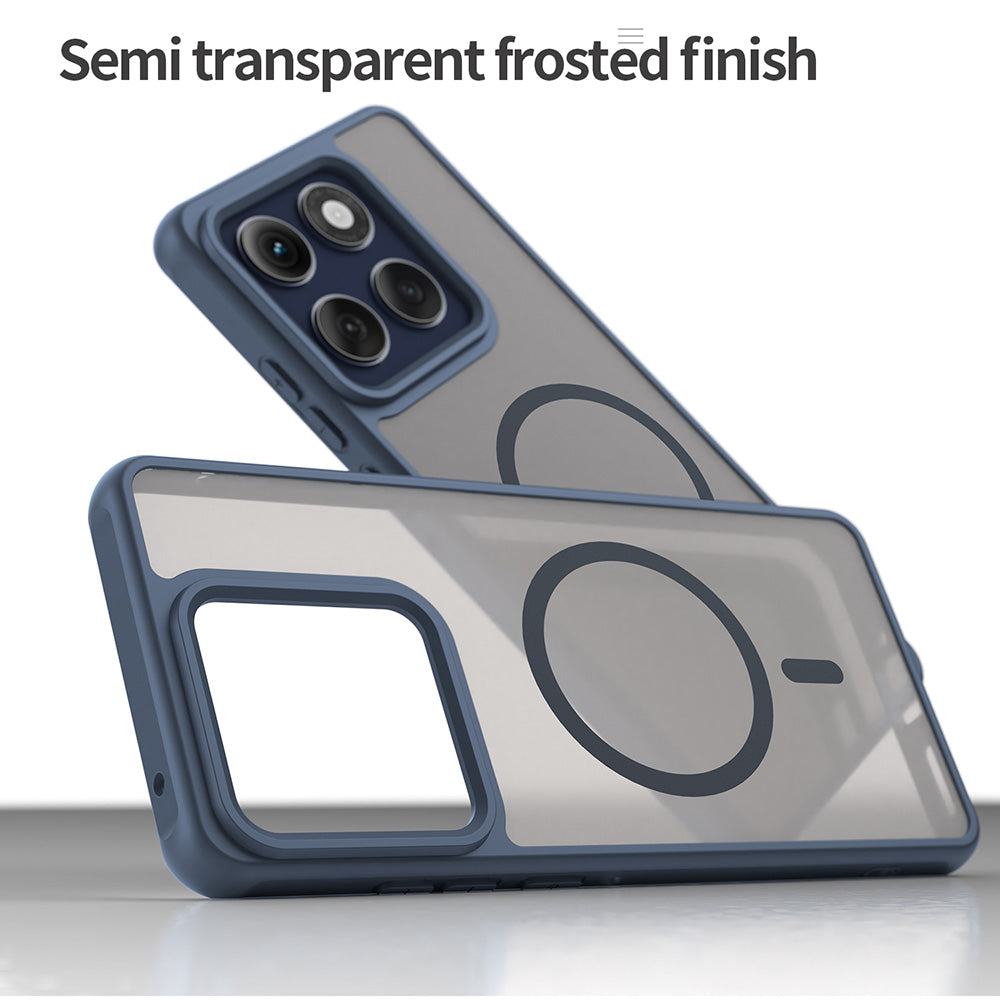 Калъф MagSafe за Motorola Edge 60 Pro, Techsuit, HaloFrost II (Голяма дупка за обектива), Тъмносин