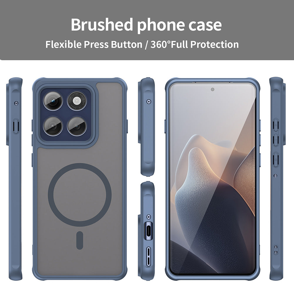 Калъф MagSafe за Motorola Edge 60 Pro, Techsuit, HaloFrost II (Голяма дупка за обектива), Тъмносин