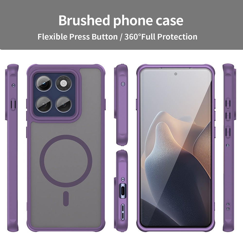 Калъф MagSafe за Motorola Edge 60 Pro, Techsuit, HaloFrost II (Голяма дупка за обектива), Лилав