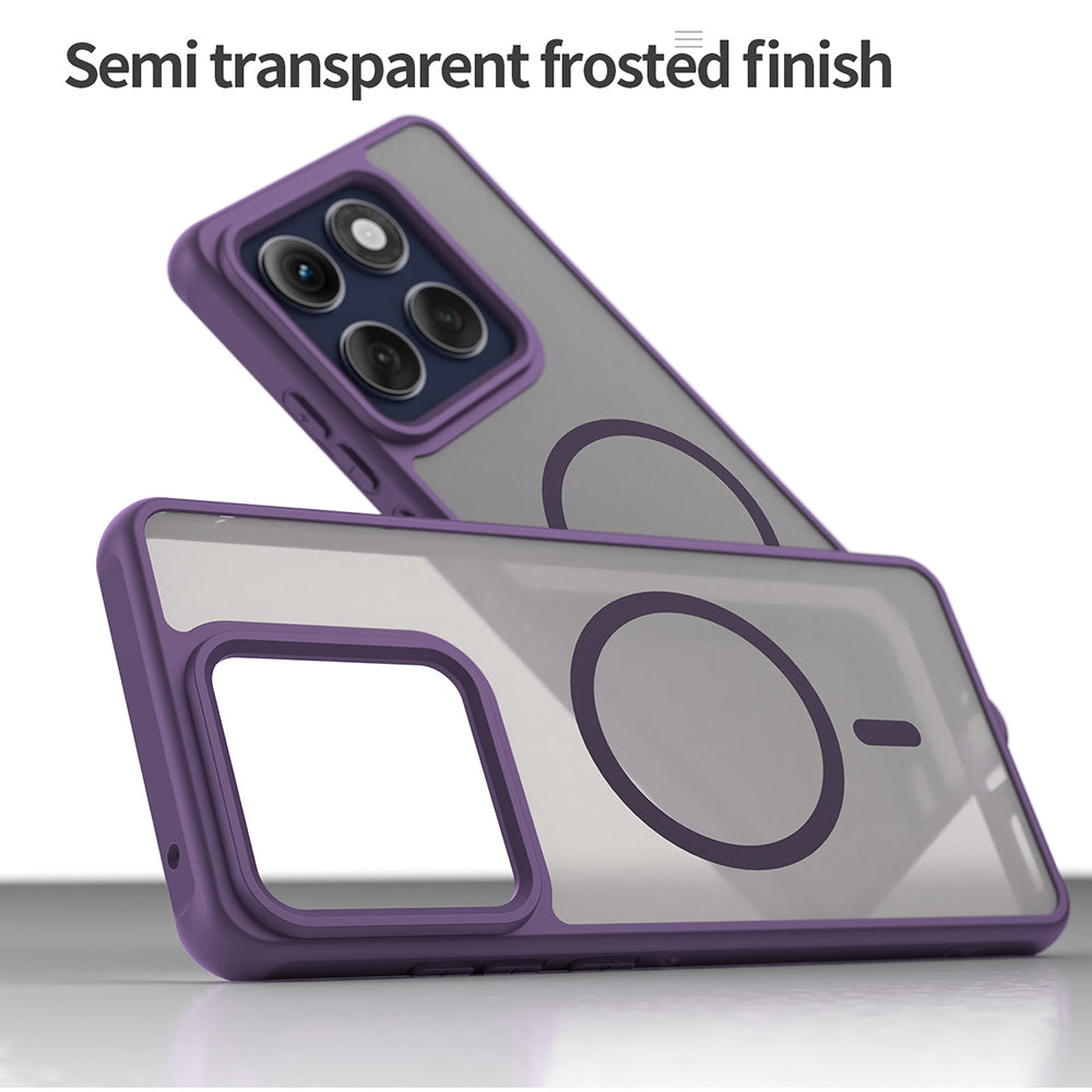 Калъф MagSafe за Motorola Edge 60 Pro, Techsuit, HaloFrost II (Голяма дупка за обектива), Лилав