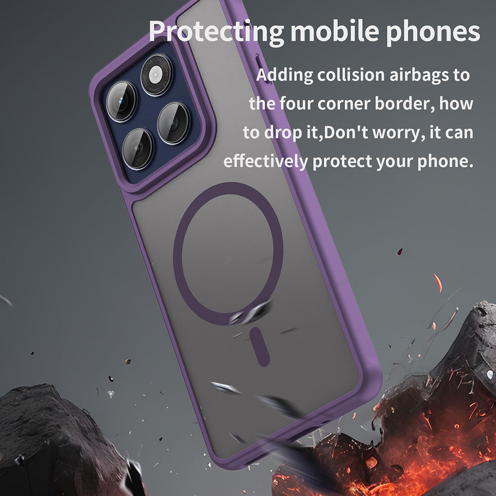 Калъф MagSafe за Motorola Edge 60 Pro, Techsuit, HaloFrost II (Голяма дупка за обектива), Лилав