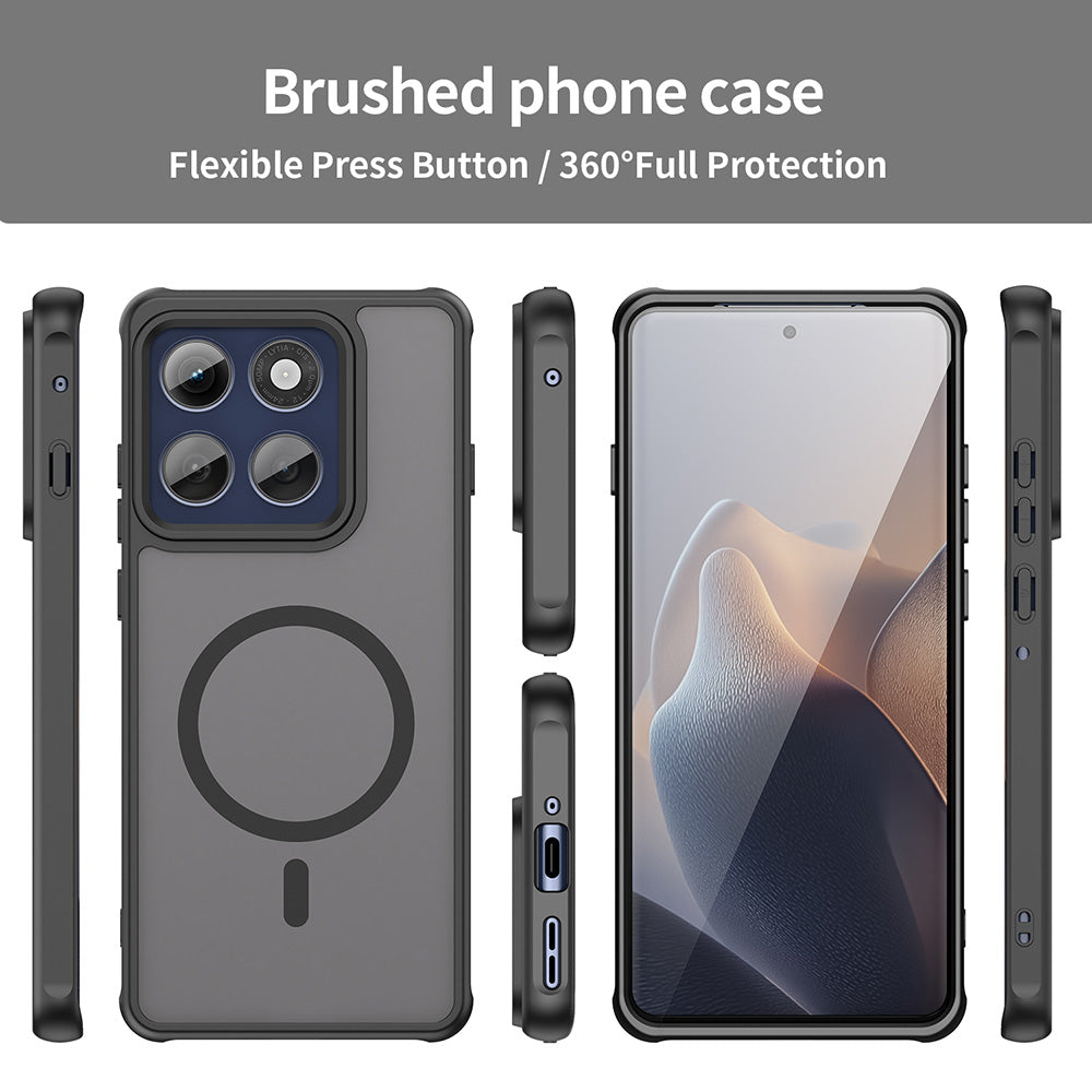 Калъф MagSafe за Motorola Edge 60 Pro, Techsuit, HaloFrost II (Голяма дупка за обектива), Черен