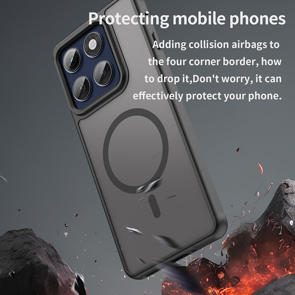 Калъф MagSafe за Motorola Edge 60 Pro, Techsuit, HaloFrost II (Голяма дупка за обектива), Черен