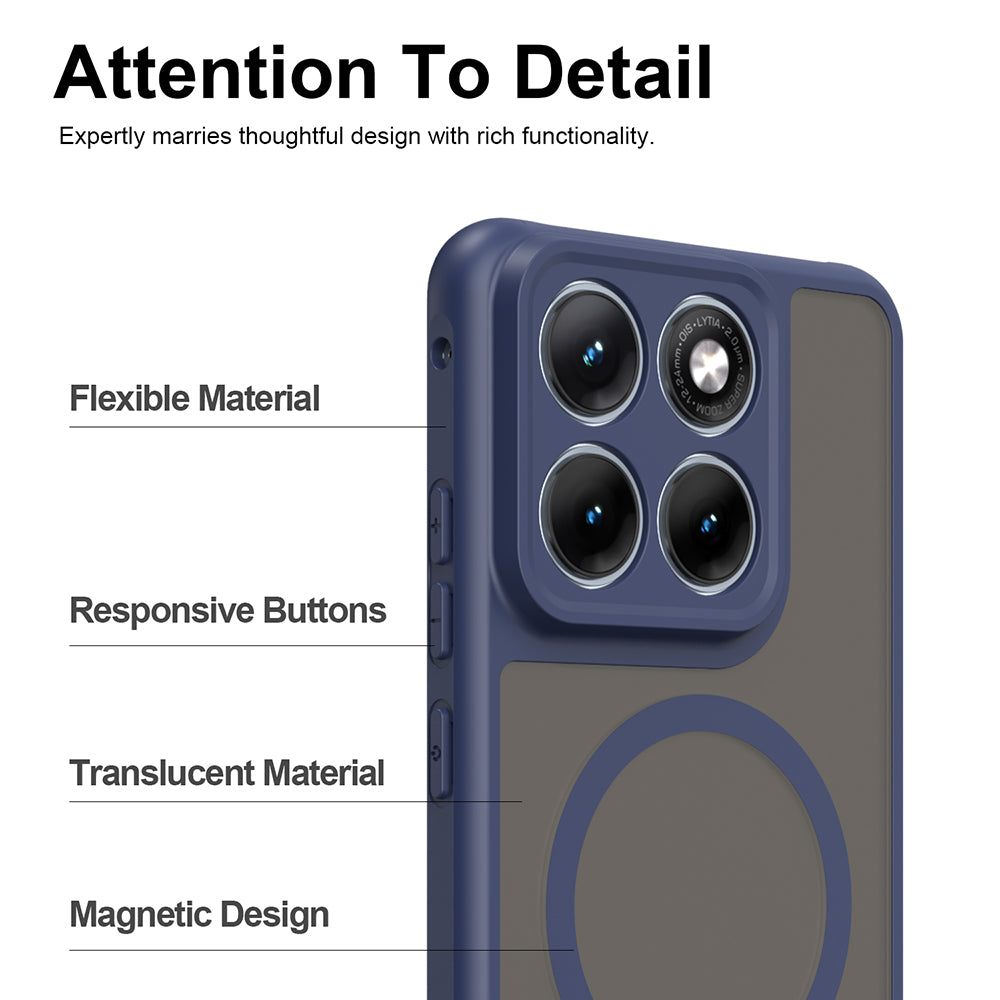 Калъф MagSafe за Motorola Edge 70 Fusion, Techsuit, HaloFrost II, Тъмносин