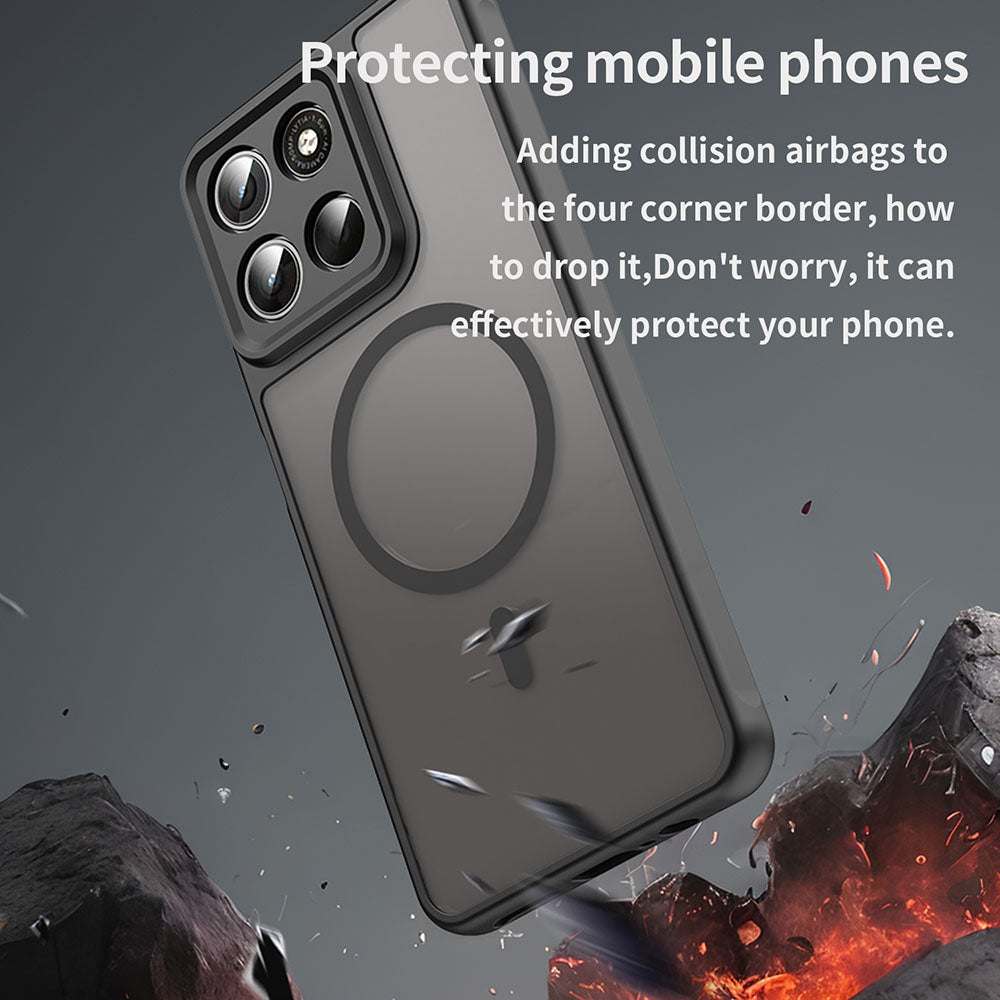 Калъф MagSafe за Motorola Moto G47 / G37 Power / G37, Techsuit, HaloFrost II, Черен