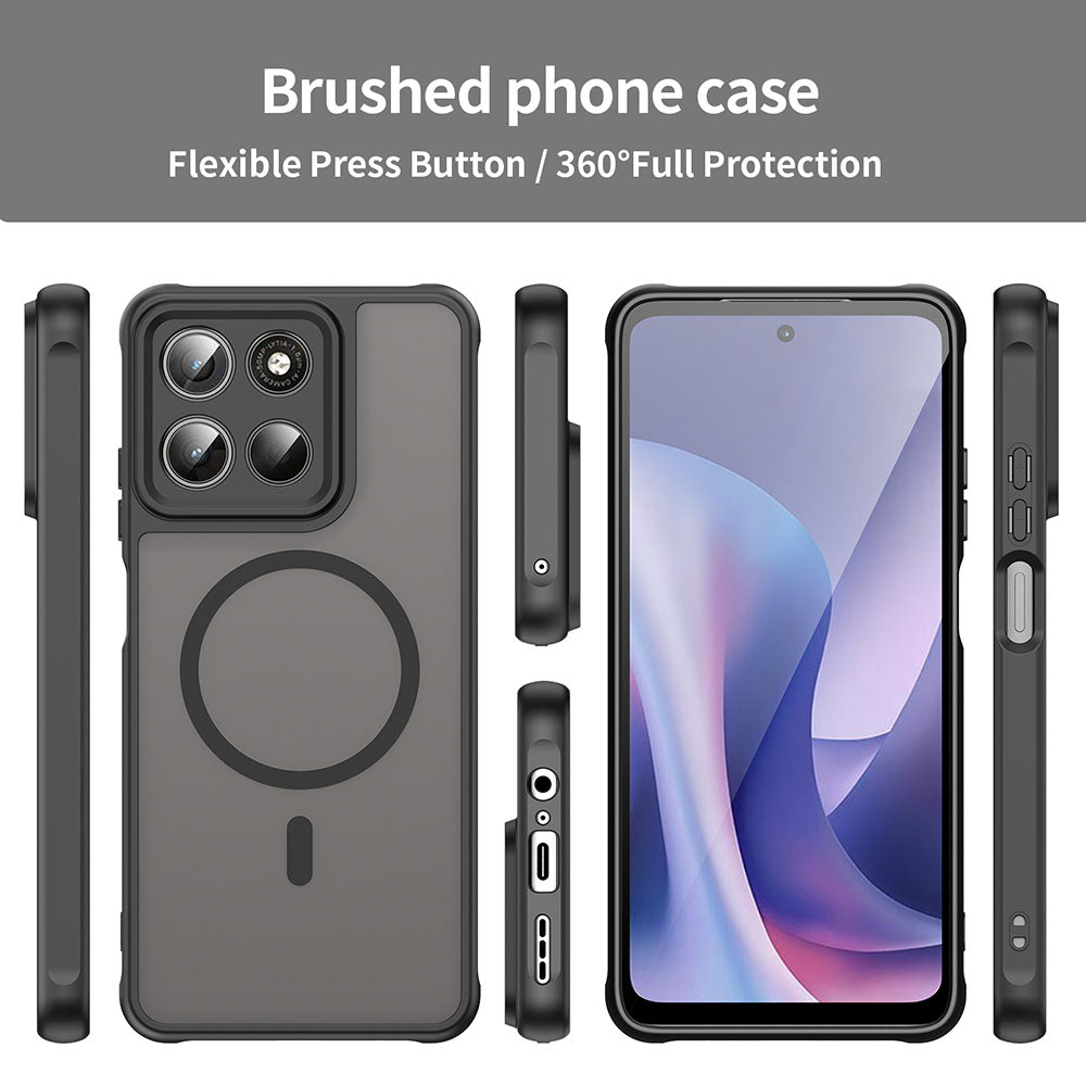 Калъф MagSafe за Motorola Moto G47 / G37 Power / G37, Techsuit, HaloFrost II, Черен
