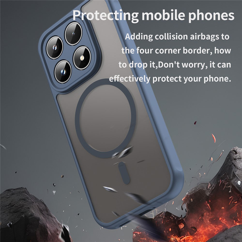 Калъф MagSafe за Motorola Moto G87 / G77 / G67, Techsuit, HaloFrost II, Тъмносин