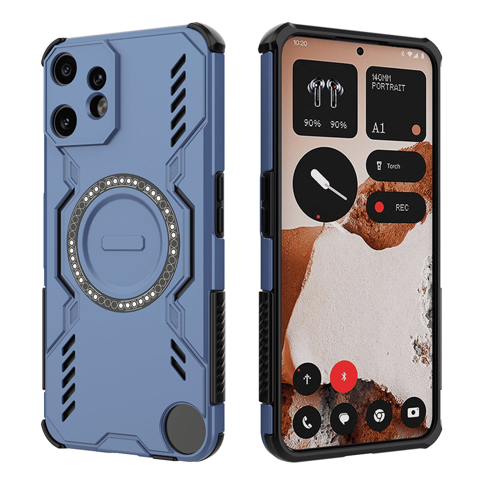 MagSafe калъф за Nothing CMF Phone 2 Pro, Techsuit, ArmorMag, Син