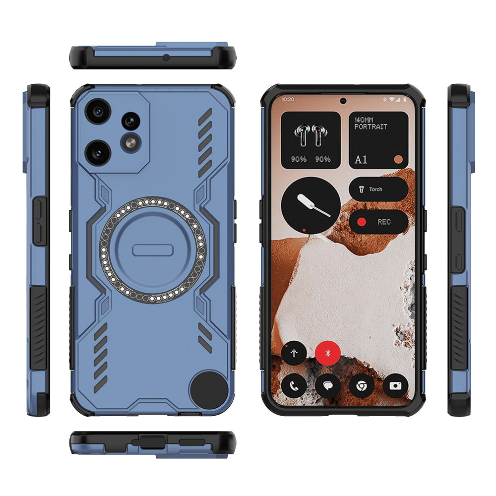 MagSafe калъф за Nothing CMF Phone 2 Pro, Techsuit, ArmorMag, Син