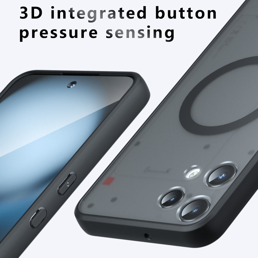 Калъф MagSafe за Nothing Phone (3a) Lite, Techsuit, PureFrost, Сатенено черен