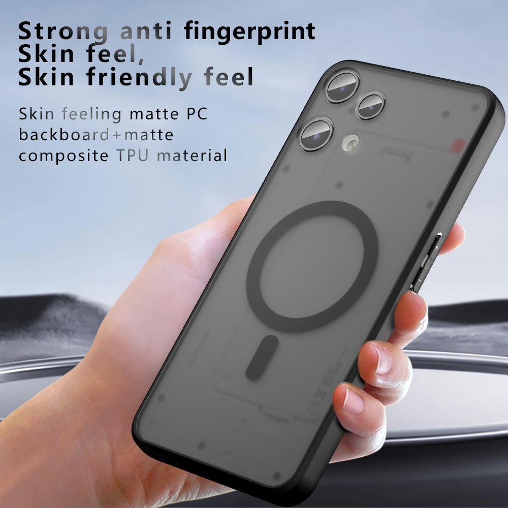 Калъф MagSafe за Nothing Phone (3a) Lite, Techsuit, PureFrost, Сатенено черен