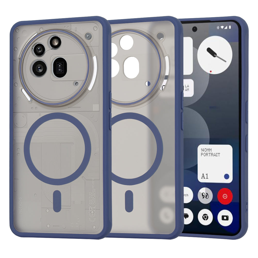 Калъф MagSafe за Nothing Phone (3a) Pro, Techsuit, HaloFrost, Тъмносин