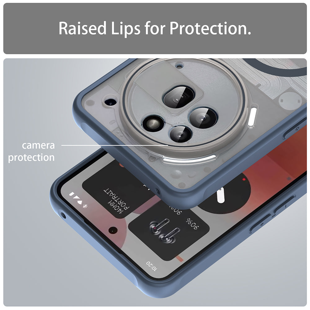 Калъф MagSafe за Nothing Phone (3a) Pro, Techsuit, HaloFrost II, Тъмносин