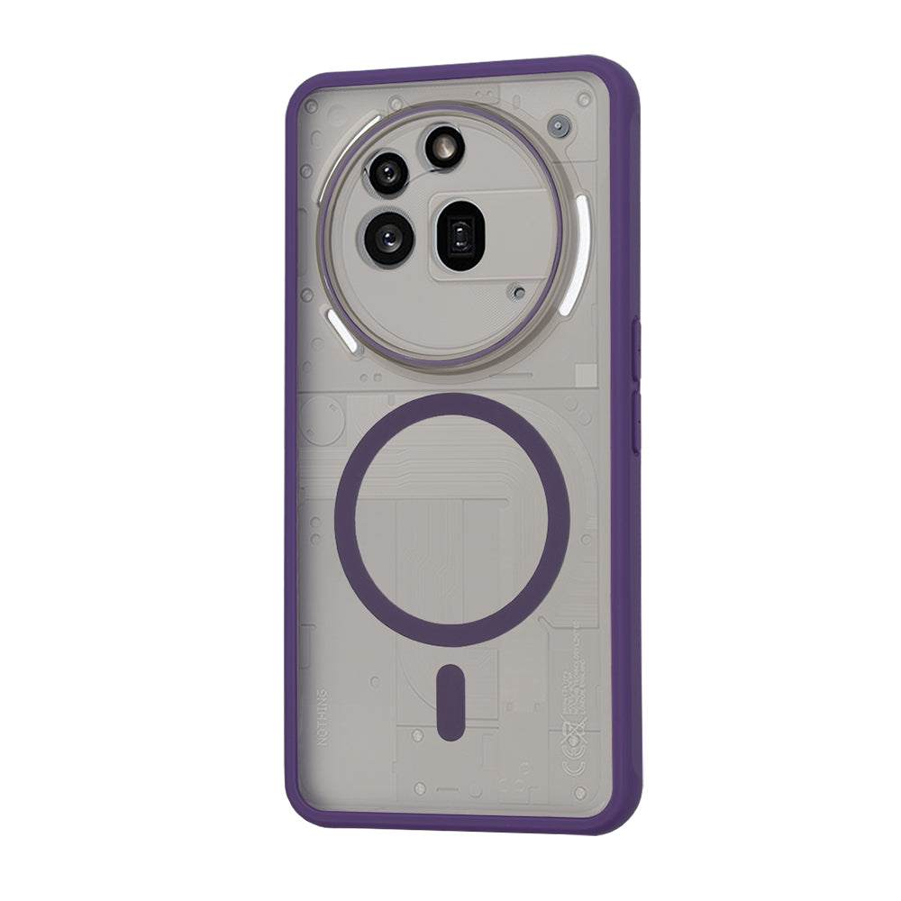 Калъф MagSafe за Nothing Phone (3a) Pro, Techsuit, HaloFrost, Тъмно лилав