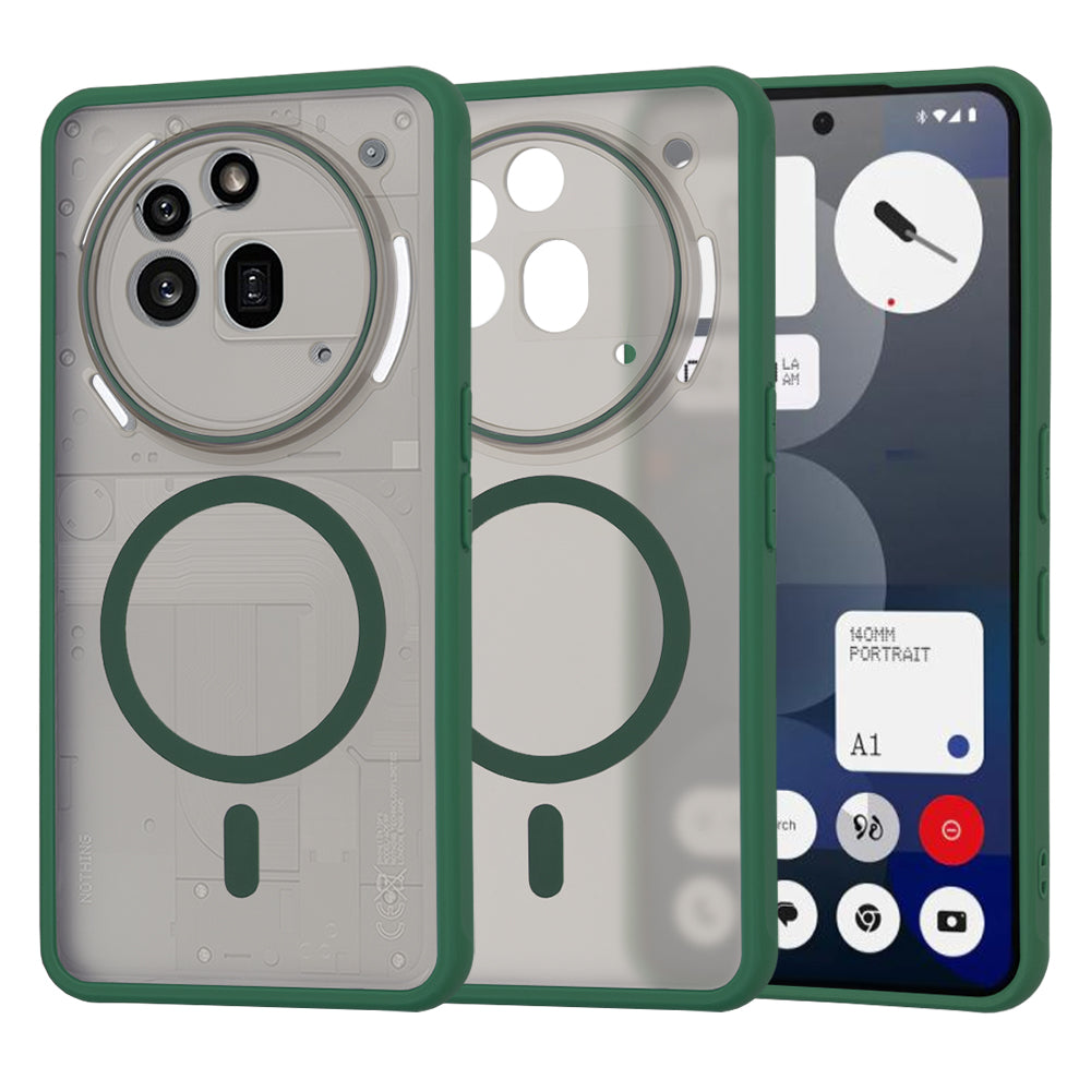Калъф MagSafe за Nothing Phone (3a) Pro, Techsuit, HaloFrost, Зелен