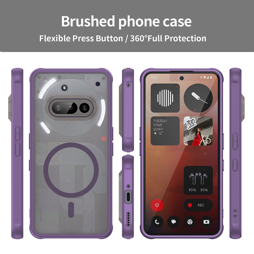 Калъф MagSafe за Nothing Phone (3a), Techsuit, HaloFrost II, Лилав