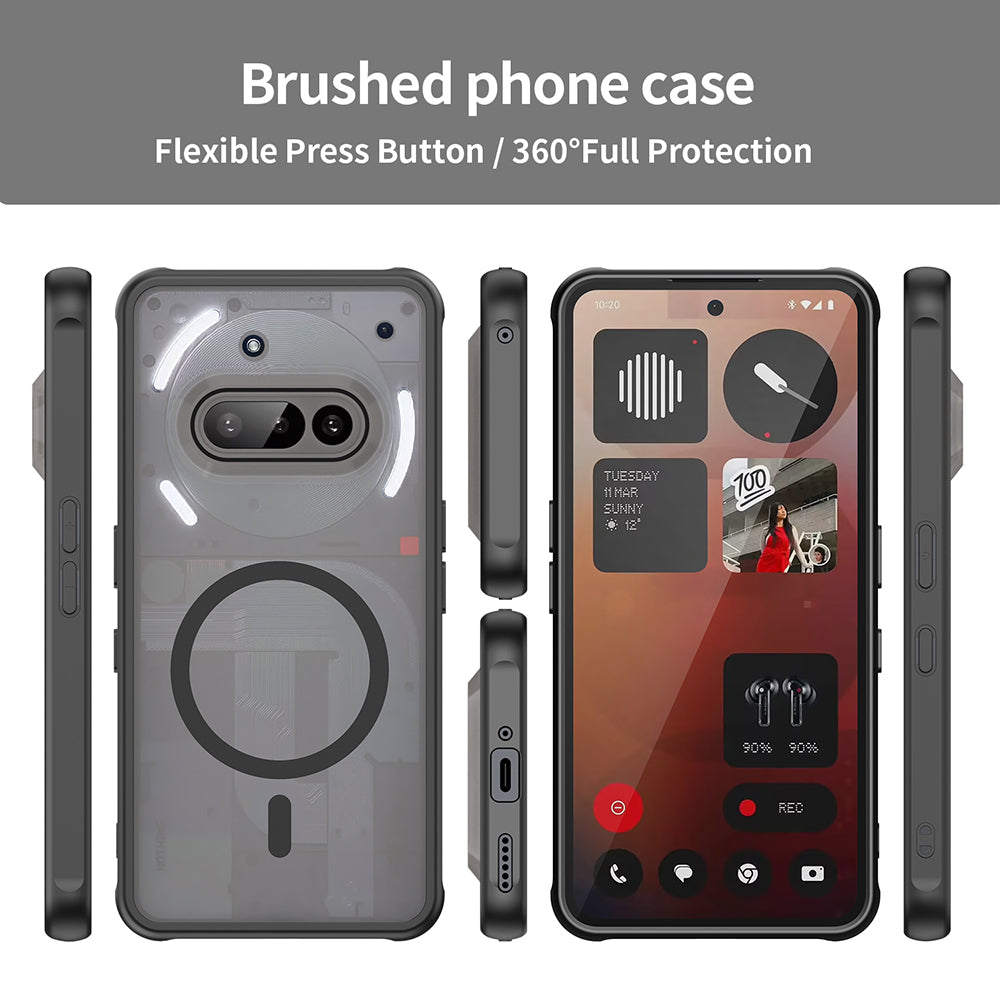 Калъф MagSafe за Nothing Phone (3a), Techsuit, HaloFrost II, Черен