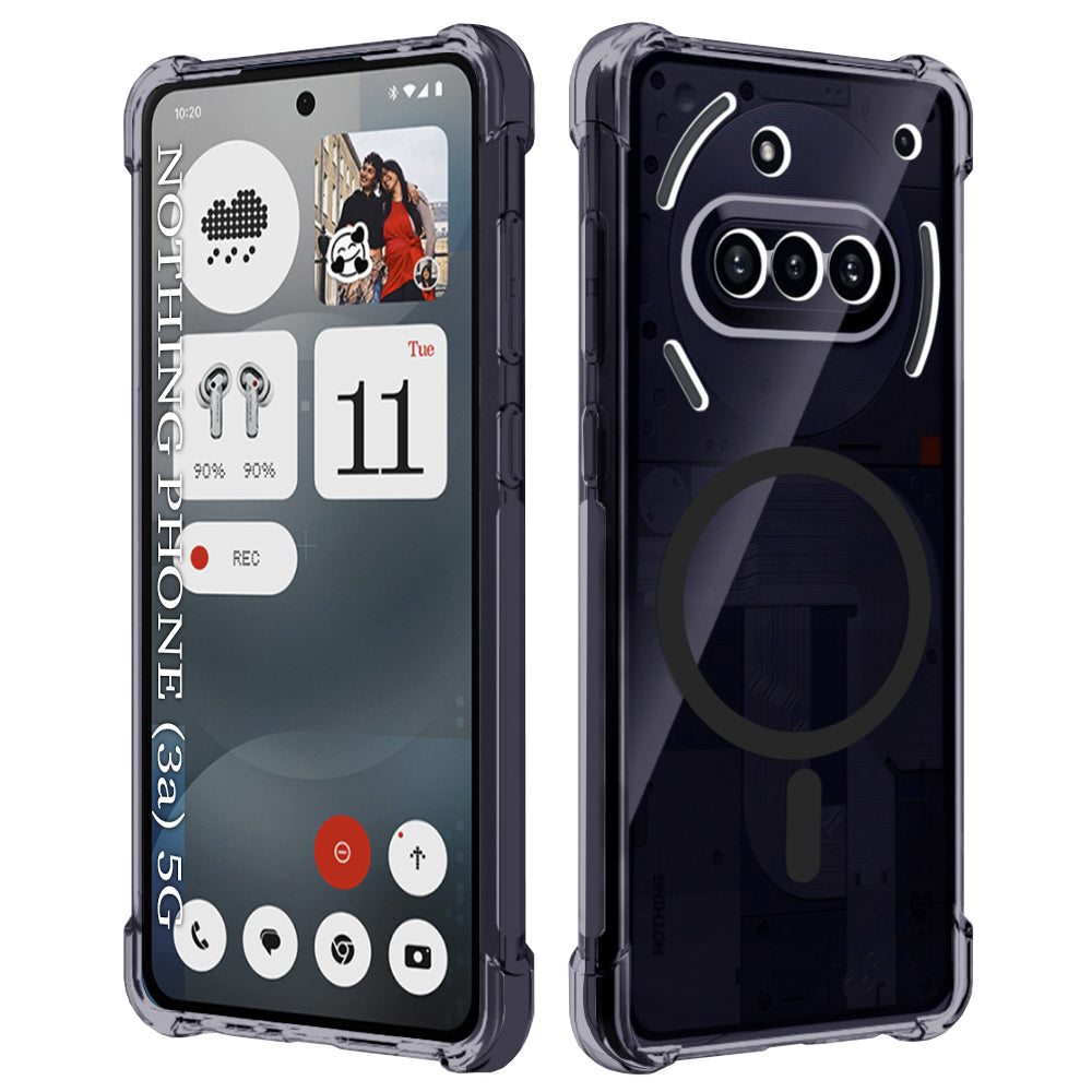 Калъф MagSafe за Nothing Phone (3a), Techsuit, противоударен прозрачен, опушен
