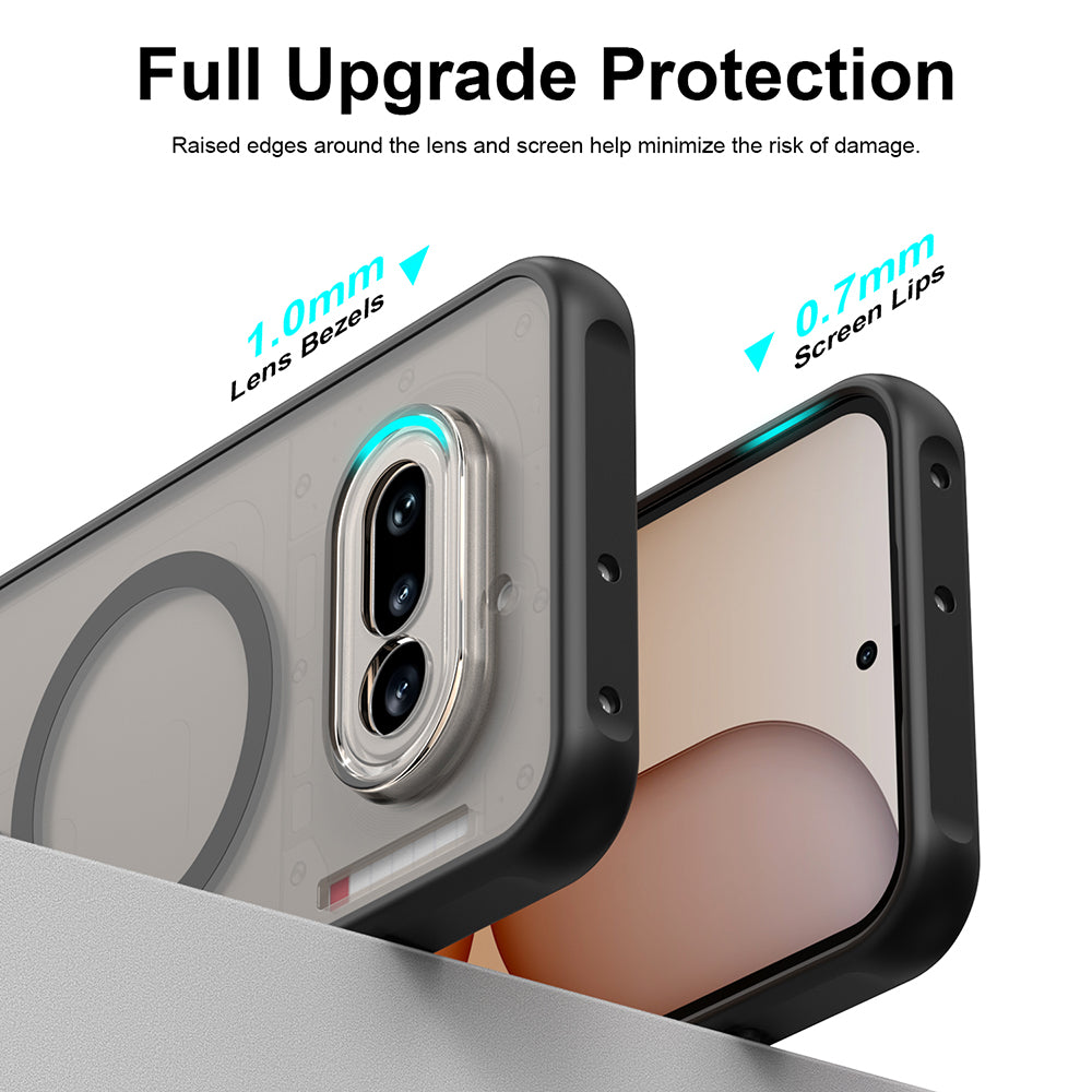 Калъф MagSafe за Nothing Phone (4a), Techsuit, HaloFrost II, Черен
