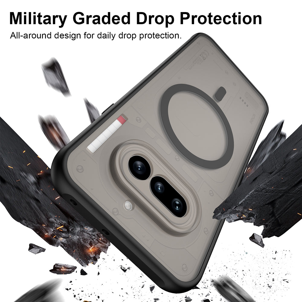 Калъф MagSafe за Nothing Phone (4a), Techsuit, HaloFrost II, Черен