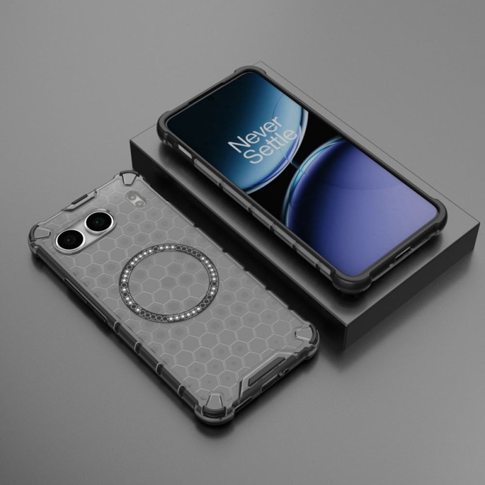 MagSafe калъф за OnePlus Nord 4, Techsuit, HoneyComb Shield, Черен