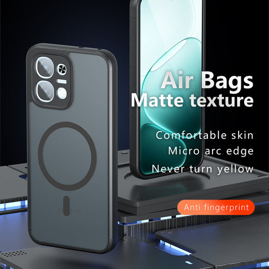 Калъф MagSafe за Oppo A6 4G, Techsuit, PureFrost, Черен сатен