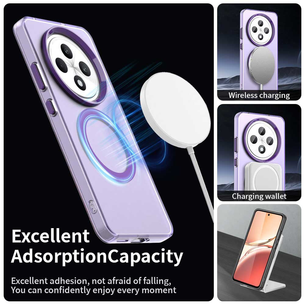 Калъф MagSafe за Oppo Reno12 FS 5G / Reno12 FS 4G / Reno12 F 4G / Reno12 F, Techsuit, CandyCase, Лилав
