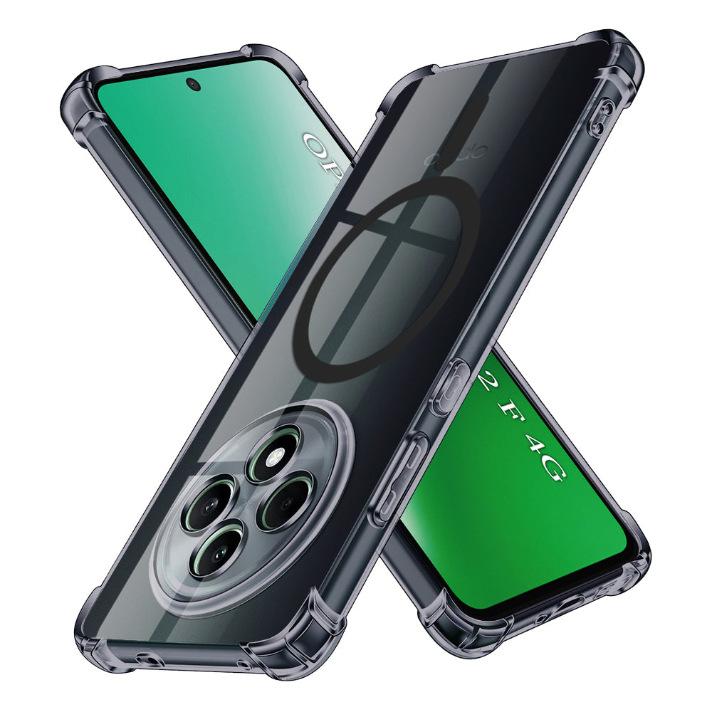 MagSafe калъф за Oppo Reno12 FS 5G / Reno12 FS 4G / Reno12 F 4G / Reno12 F, Techsuit, противоударен прозрачен, опушен