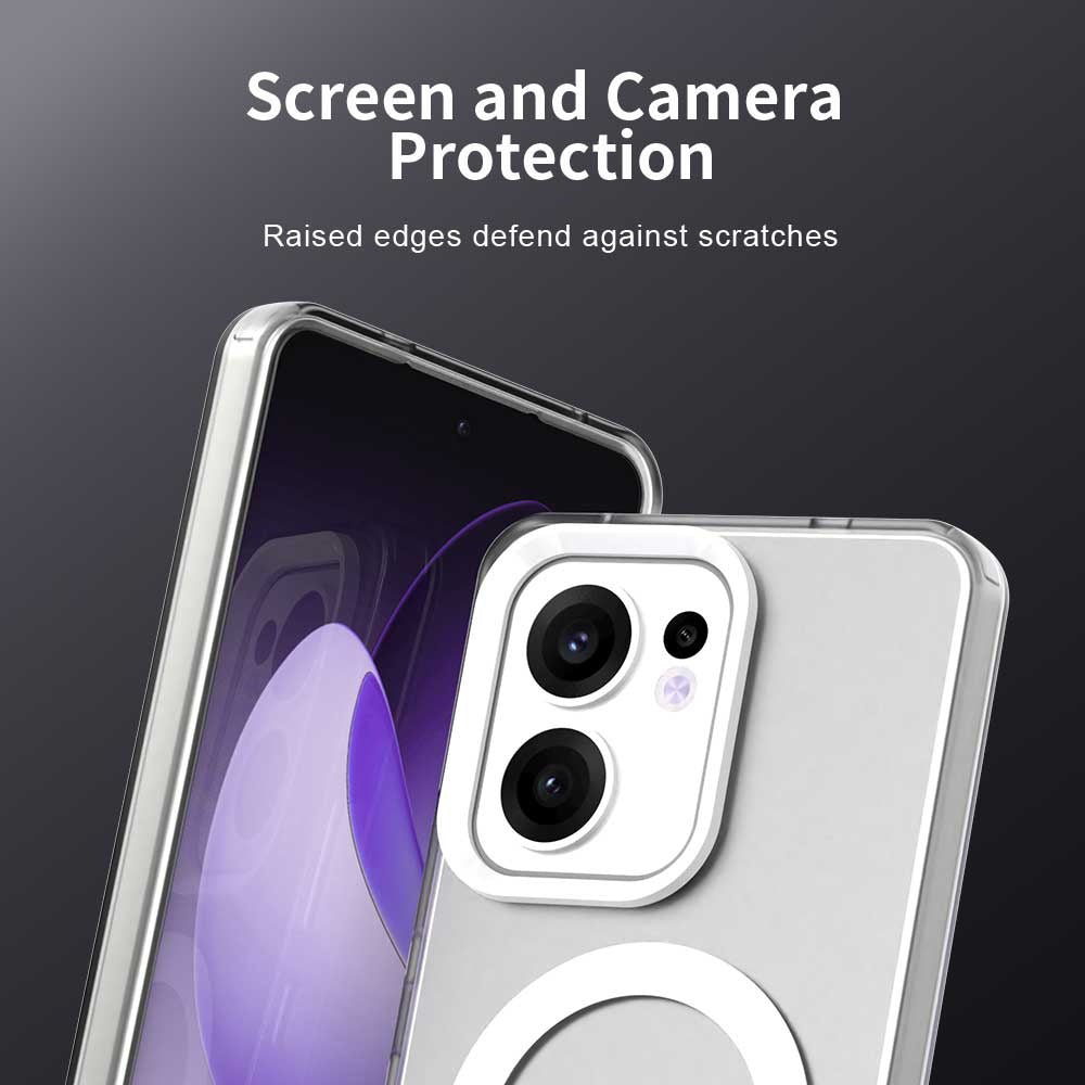 MagSafe калъф за Oppo Reno13 FS 5G / Reno13 F 4G / Reno13 F, Techsuit, CandyCase, Бял