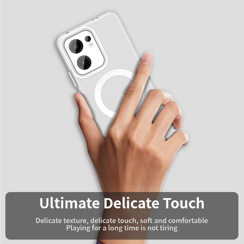 MagSafe калъф за Oppo Reno13 FS 5G / Reno13 F 4G / Reno13 F, Techsuit, CandyCase, Бял