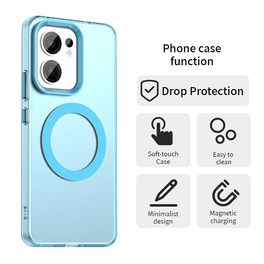Калъф MagSafe за Oppo Reno13 FS 5G / Reno13 F 4G / Reno13 F, Techsuit, CandyCase, Син