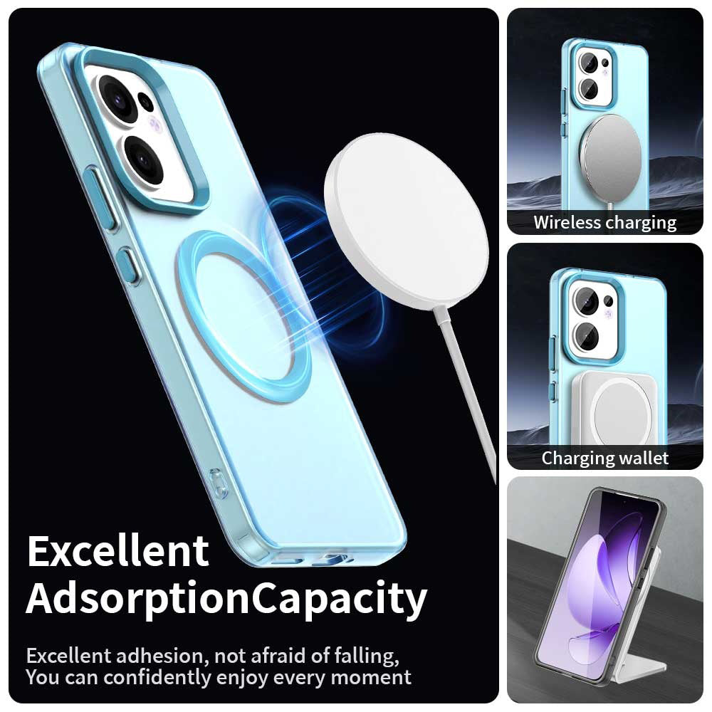 Калъф MagSafe за Oppo Reno13 FS 5G / Reno13 F 4G / Reno13 F, Techsuit, CandyCase, Син