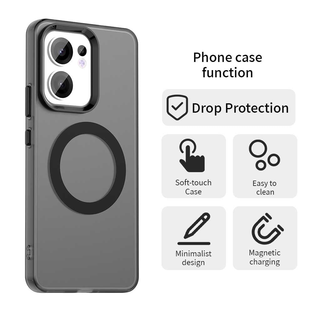 Калъф MagSafe за Oppo Reno13 FS 5G / Reno13 F 4G / Reno13 F, Techsuit, CandyCase, Черен